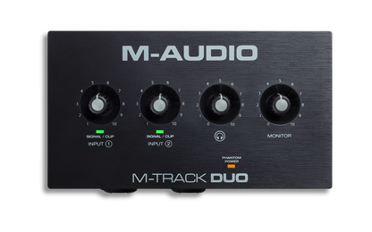 M-Audio M-Track Duo 48-KHz, 2-channel USB Audio Interface with 2 Combo Inputs with Crystal Preamps, and Phantom Power