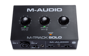 M-Audio M-Track Solo 48-KHz, 2-channel USB Audio Interface with 1 Crystal Preamp, Phantom Power and Instrument Input