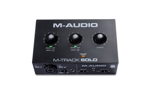 M-Audio M-Track Solo 48-KHz, 2-channel USB Audio Interface with 1 Crystal Preamp, Phantom Power and Instrument Input