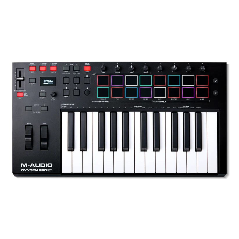 M-Audio Oxygen Pro 25 - Powerful, 25-key USB powered MIDI controller with Smart Controls and Auto-mapping