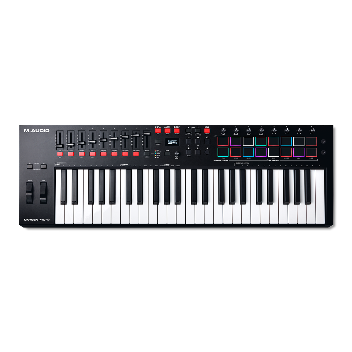 M-Audio Oxygen Pro 49 Powerful, 49-key USB powered MIDI controller with Smart Controls and Auto-mapping
