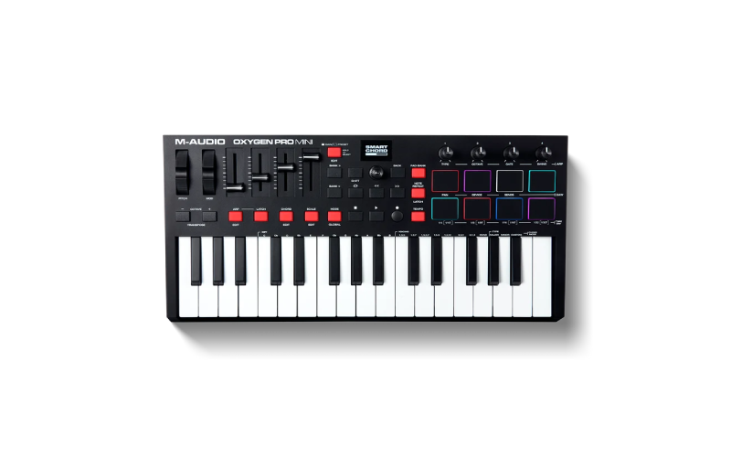 M-Audio Oxygen Pro Mini Powerful, 32-Mini-key USB MIDI Controller with Smart Controls and Auto-mapping