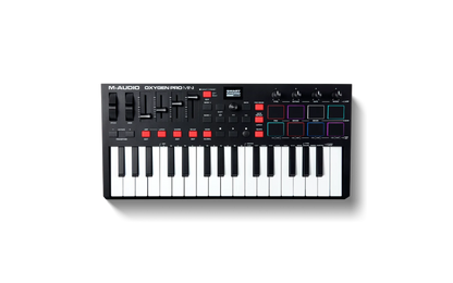 M-Audio Oxygen Pro Mini Powerful, 32-Mini-key USB MIDI Controller with Smart Controls and Auto-mapping
