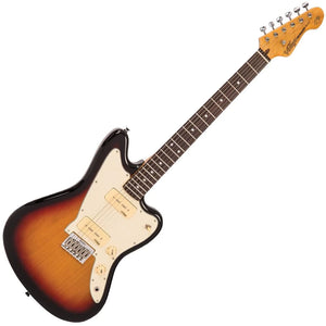 Electric Guitar Vintage V65 Reissued Hard Tail ~ Tobacco Sunburst V65HTSB