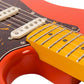 Vintage V6MFR ReIssued Electric Guitar ~ Firenza Red