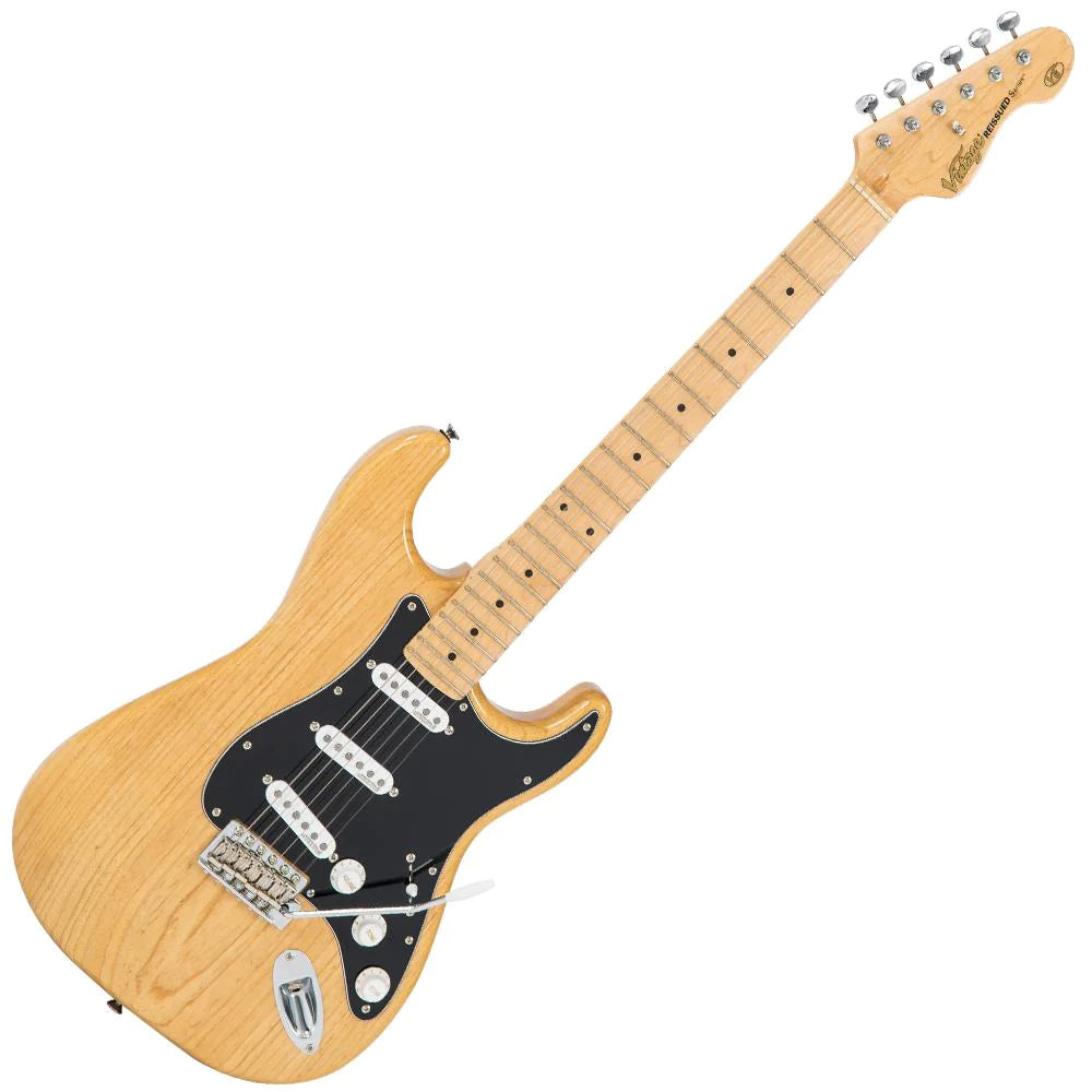 Vintage V6MNAT ReIssued Electric Guitar ~ Natural Ash