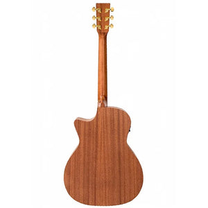 Vintage VE900MH Mahogany Grand Auditorium Cutaway Electric Acoustic Guitar