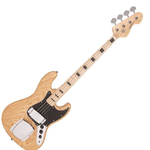 Vintage VJ74NAT ReIssued Maple Fingerboard Bass ~ Natural Ash