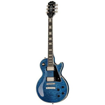 Epiphone Les Paul Custom Quilt Viper Blue with Premium Gig Bag Epiphone Les Paul Custom Quilt Viper Blue with Premium Gig Bag