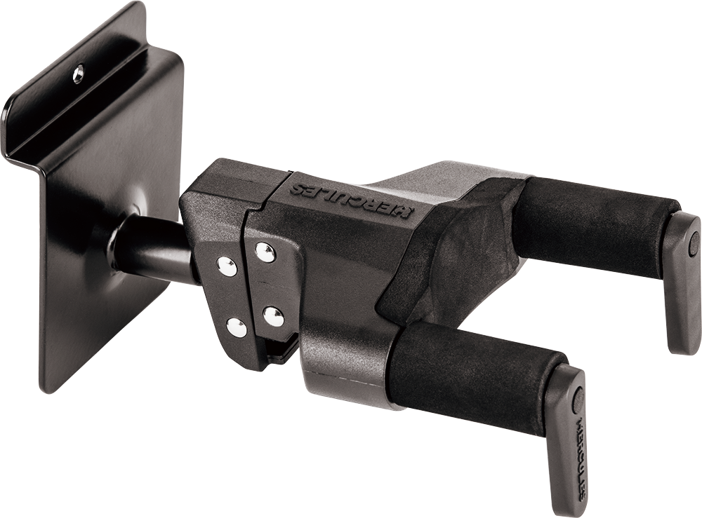 GUITAR HANGER HERCULES AUTO GRAB GSP39SB SLAT WALL MOUNT