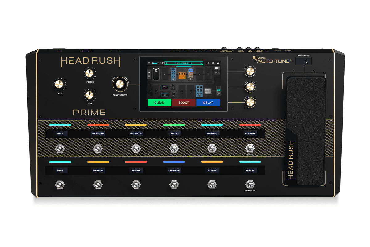 HeadRush Prime. Flagship guitar amp modeler and multi-effects processor for guitarists, bassists, vocalists, and live performers.
