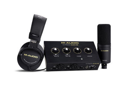 M-Audio M-Track Duo HD Producer Pack - Pro-grade 24-bit/192kHz 2-in/2-out USB-C audio interface for Mac, PC, iOS, and Android