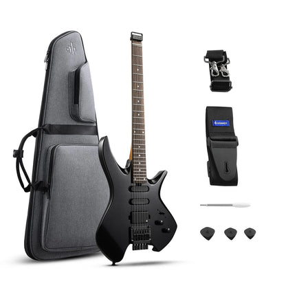 Donner HLX-500 Headless Electric Guitar - Black