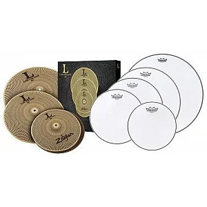 Cymbal Zildjian L Low Volume  4-Cymbal Set w/Remo Silent Stroke 10/12/14/16/22